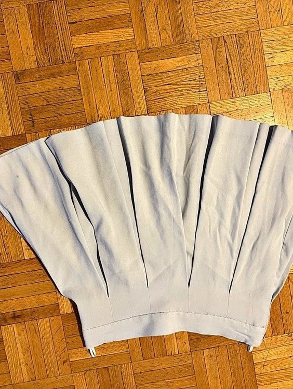 Babaton Pleated Mini Skirt in White Like New